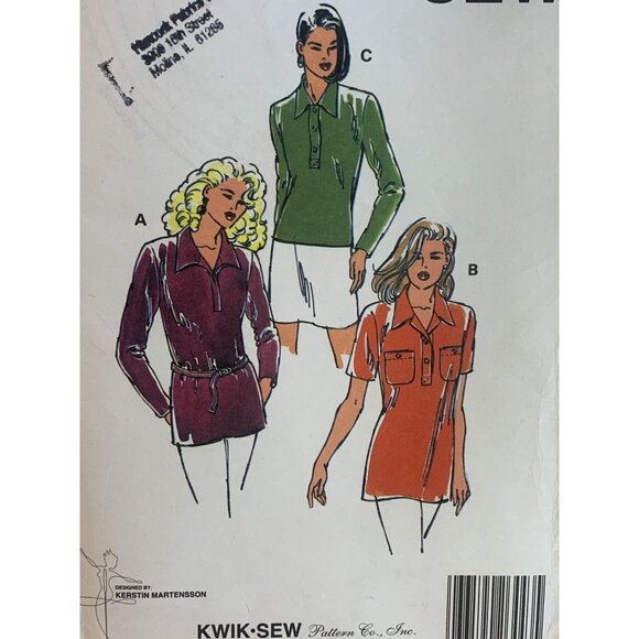 Kwik Sew Misses Tops Sewing Pattern sz XS S M L XL 2644 - uncut - Picture 2 of 8